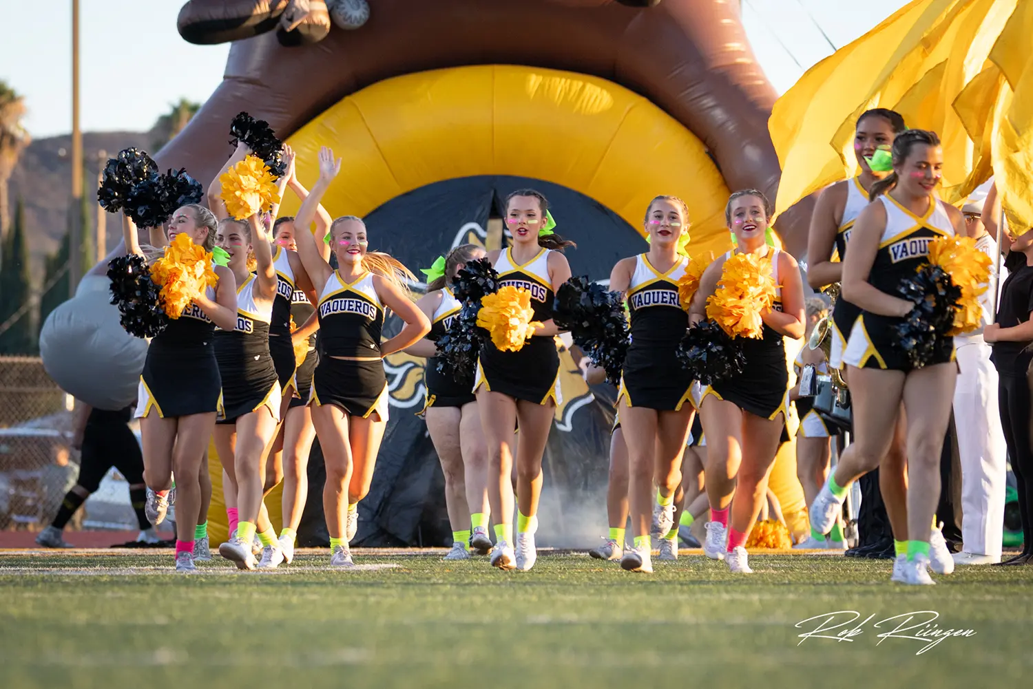El Cap cheerleaders hitting the field