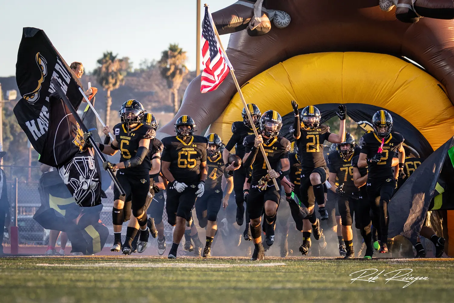 El Cap hitting the field